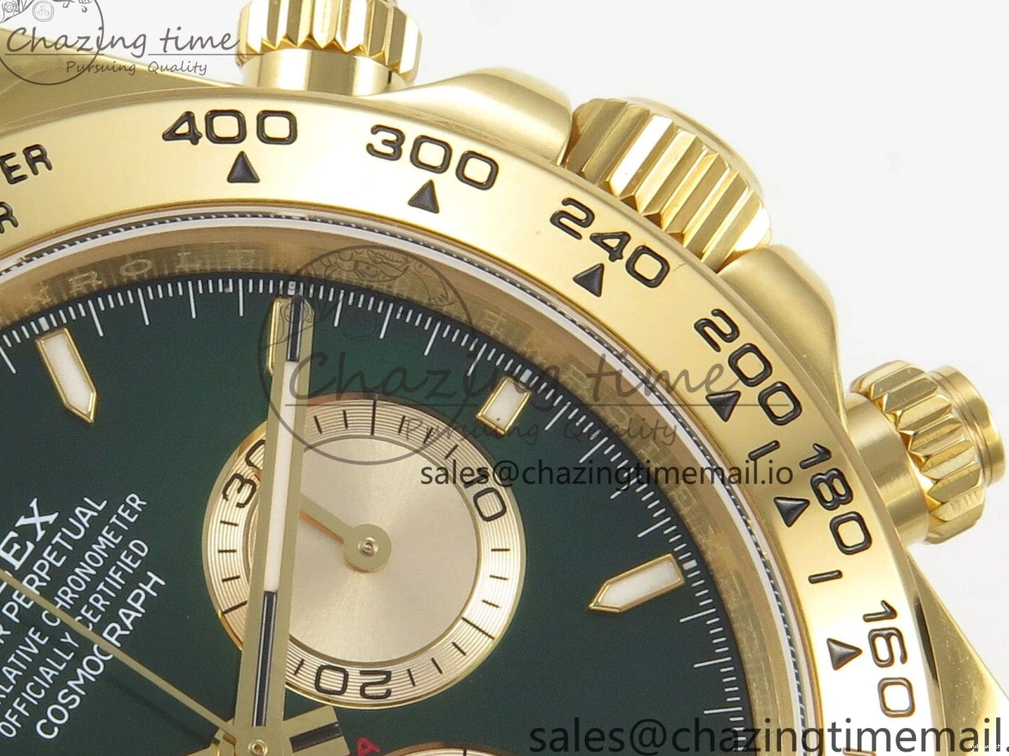 1:1 Edition V6（Gain YG Dial Weight） QF Daytona Best SH4131 Green On 126508 Markers Bracelet Stick 0105